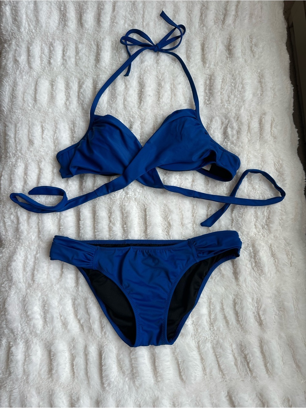 Victoria's Secret Royal Blue Wrap Bikini Set Size 32B/S
